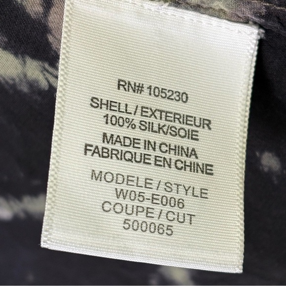 EQUIPMENT FEMME Silk Blouse Camo Batik Tie Die Multicolor S - Picture 8 of 17